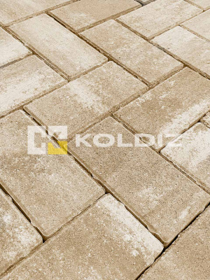 Брусчатка Колдиз Прямоугольник 200х100х60 Колор микс Оникс Песочная
