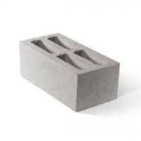 Пескобетонный межквартирный блок Колдиз 390х240х188 серый